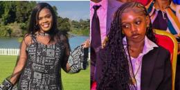 A collage of the late singer Betty Bayo and her daughter Sky.
